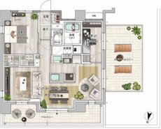 K HOUSE 大宮 間取り Er TYPE（2LDK変更プラン）