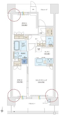 （仮称）明石「西新町」駅前邸宅プロジェクト 間取り B type