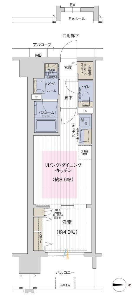 プレサンス ロジェ 喜連ミッドテラス 間取り Dタイプ