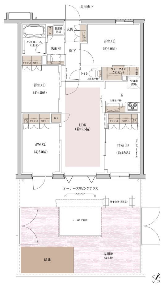 ブリシア上板橋 間取り Eg type