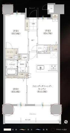 ザ・ラグジオン那覇新都心おもろまち 間取り D type