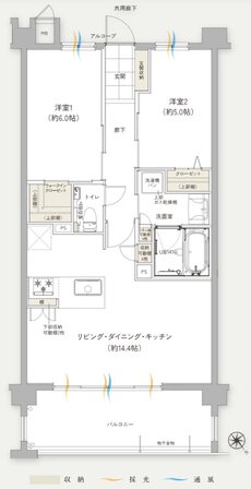 ワイズエステムコート那覇古島 間取り Bタイプ