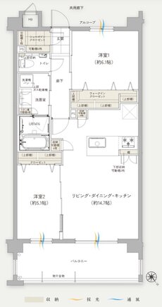ワイズエステムコート那覇古島 間取り Gタイプ