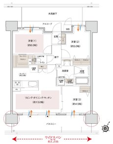 プレイズ南摂津 間取り Cタイプ