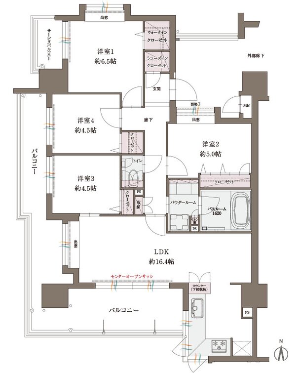 アクタス久留米グランミライ 間取り A type