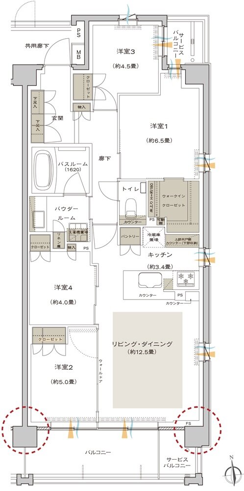 プレミスト鷺沼 間取り J type