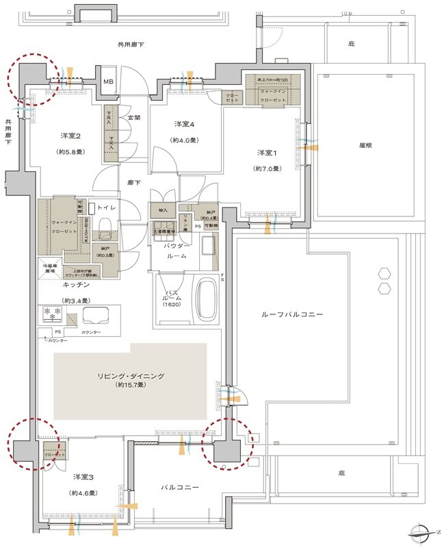 プレミスト鷺沼 間取り Mr type