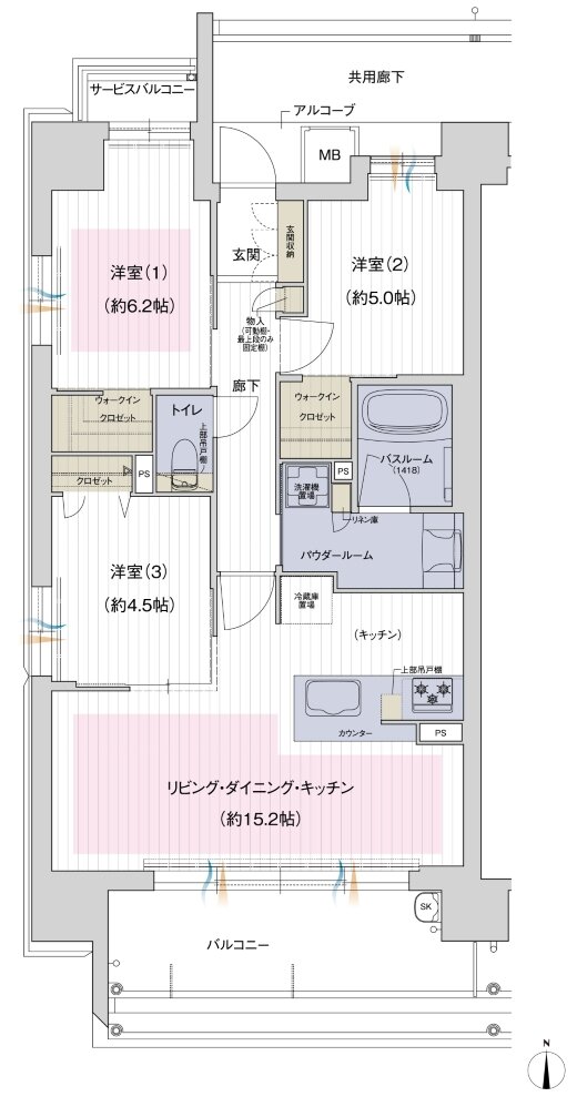 プレサンス ロジェ 平野ザ・ガーデン 間取り Aタイプ