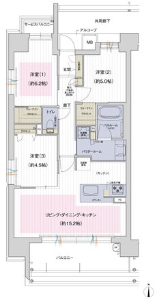 プレサンス ロジェ 平野ザ・ガーデン 間取り Aタイプ