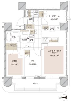 ピアース武蔵小杉レジデンス 間取り C TYPE