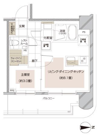 ピアース武蔵小杉レジデンス 間取り F TYPE