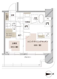 ピアース武蔵小杉レジデンス 間取り F TYPE