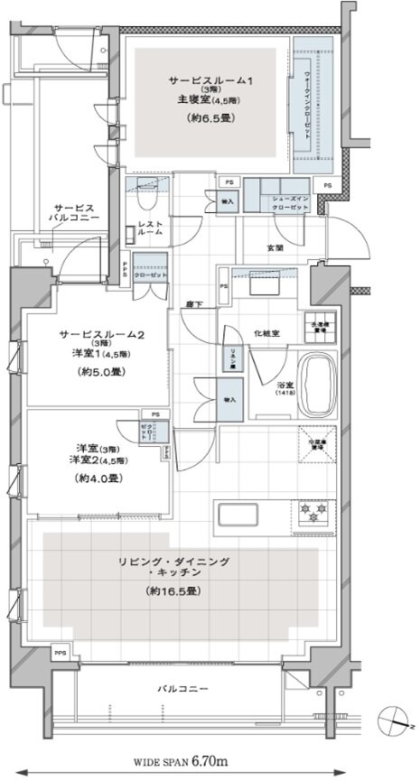ディアナコート都立大学翠景 間取り A TYPE