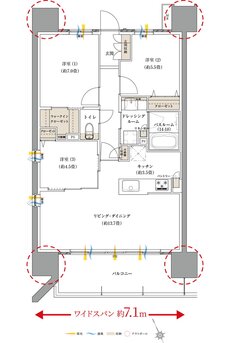 サーパス富山千歳町 間取り Aタイプ