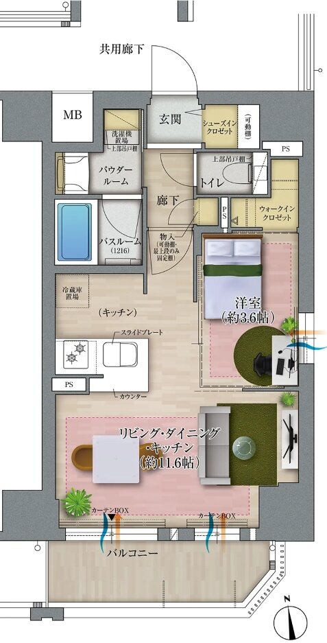 プレサンス ロジェ 田辺ルメール 間取り Cタイプ