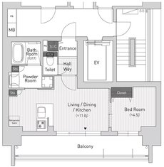 プレサンス ロジェ 名古屋浅間町 間取り Cタイプ