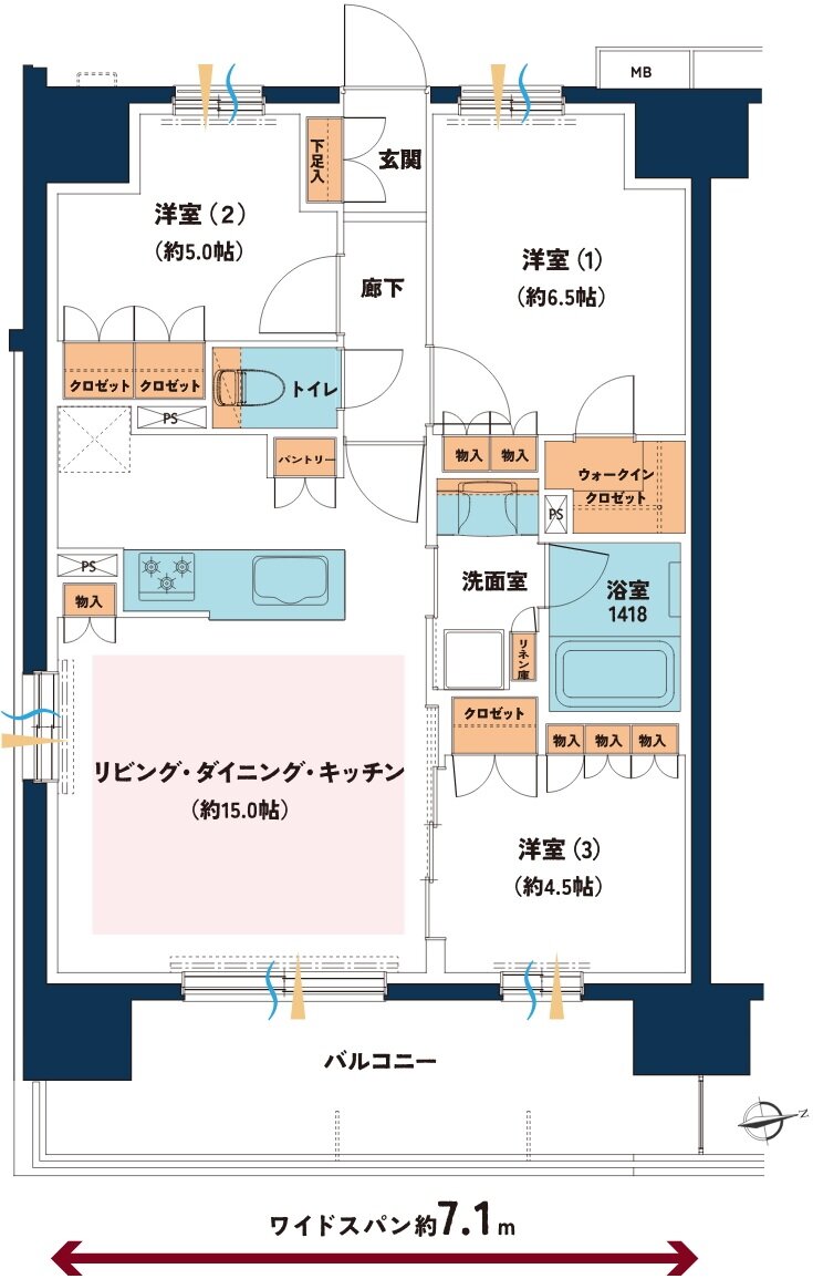 レーベン見沼代親水公園レフィア 間取り D type