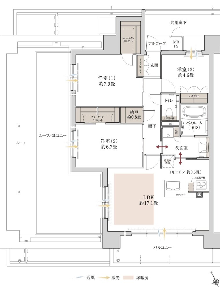 ワコーレ豊中中桜塚一丁目 間取り Kr type