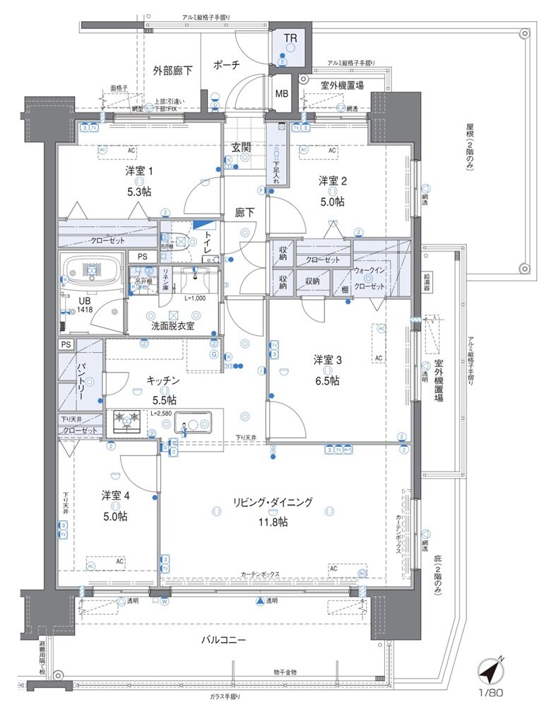 ビバシティ長与駅前ザ・フロント 間取り A type