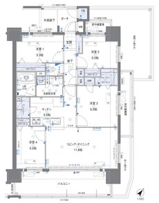 ビバシティ長与駅前ザ・フロント 間取り A type