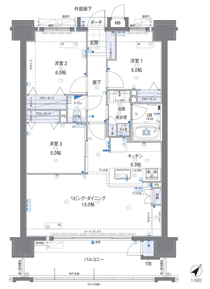 ビバシティ長与駅前ザ・フロント 間取り C type