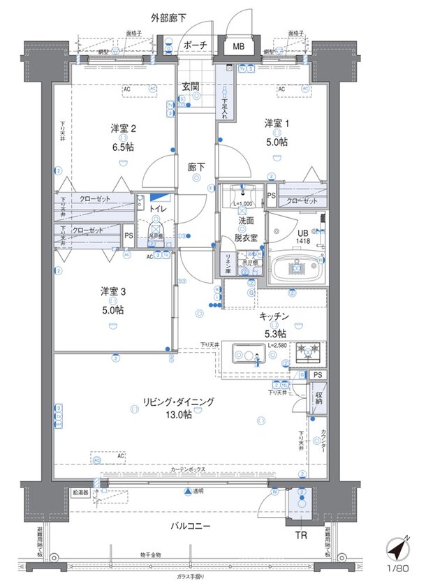 ビバシティ長与駅前ザ・フロント 間取り C type
