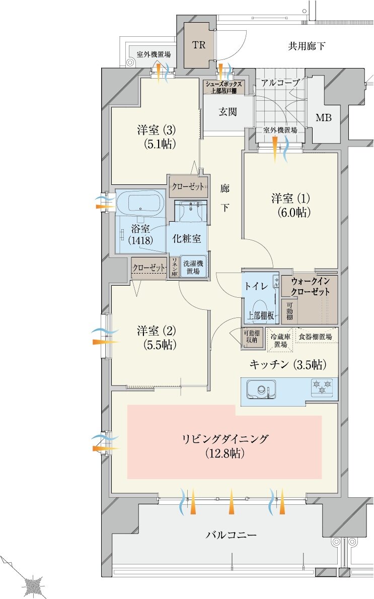 ダイアパレス燕三条 間取り A TYPE
