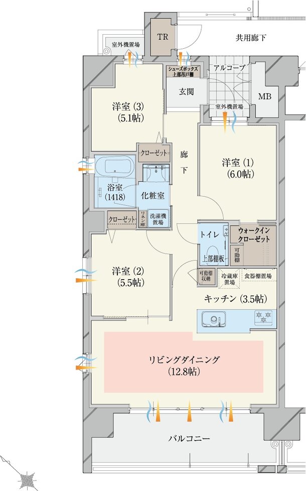 ダイアパレス燕三条 間取り A TYPE