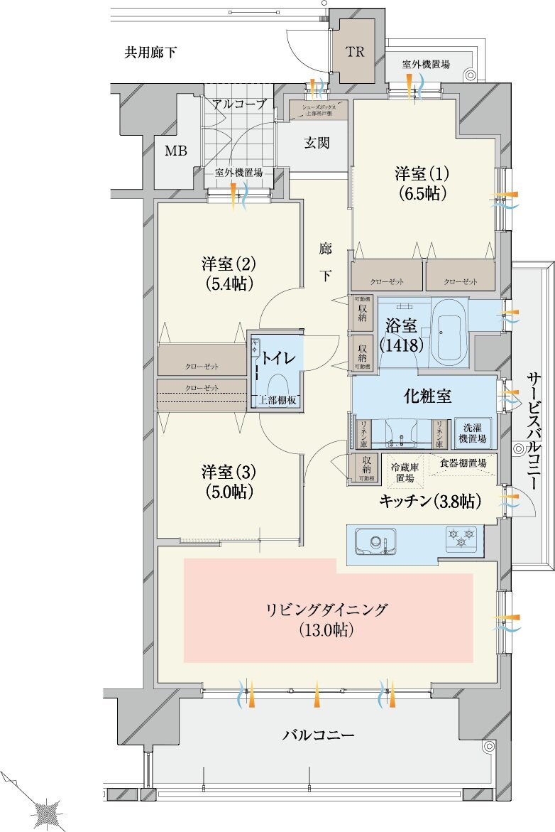 ダイアパレス燕三条 間取り D TYPE