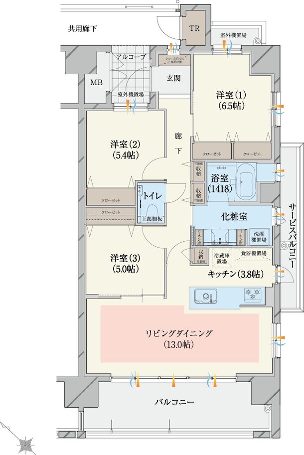 ダイアパレス燕三条 間取り D TYPE