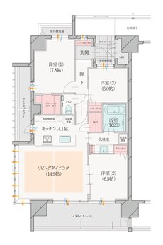 ダイアパレス一番堀 間取り A type