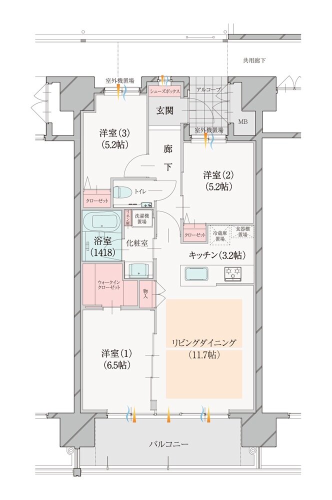 ダイアパレス一番堀 間取り B type