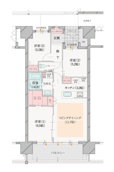 ダイアパレス一番堀 間取り B type