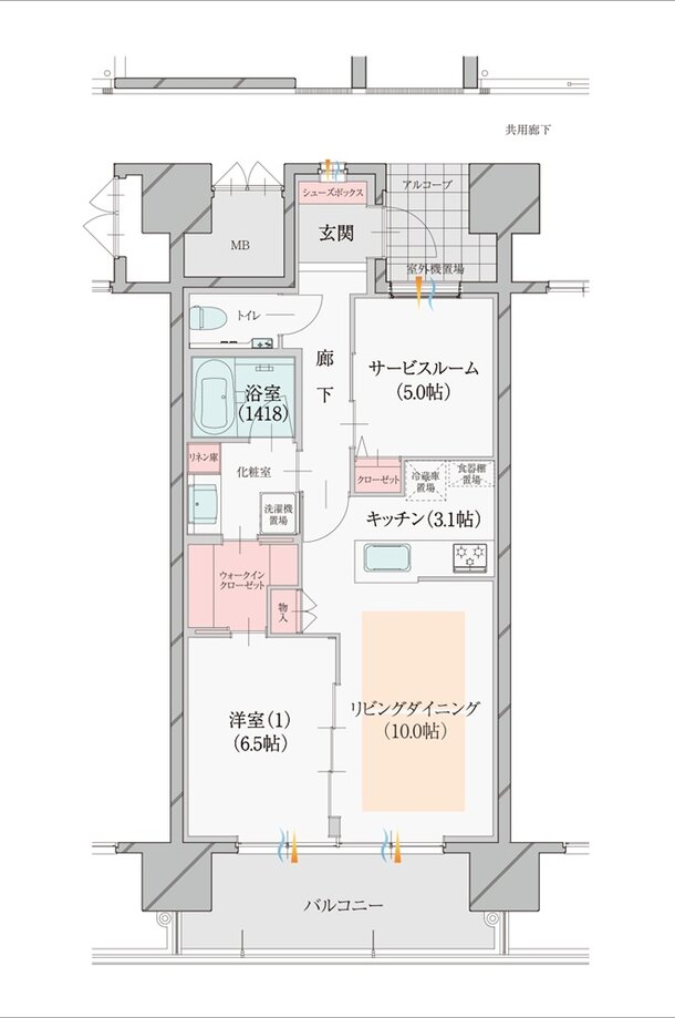 ダイアパレス一番堀 間取り C type