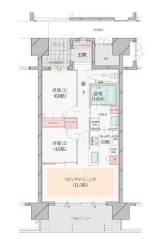 ダイアパレス一番堀 間取り D type