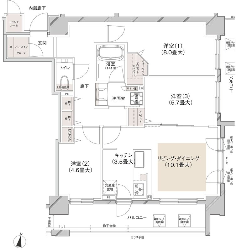 ブランズ円山表参道テラス 間取り B type