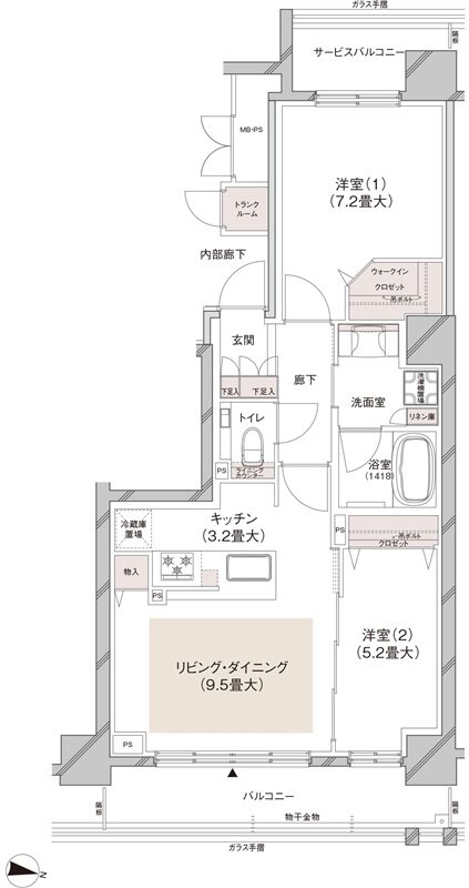ブランズ円山表参道テラス 間取り C type