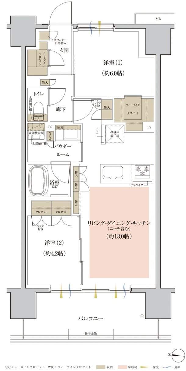 ファインレジデンス川越新富町ステーションテラス 間取り C type