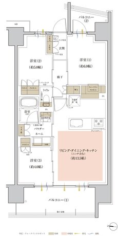 ファインレジデンス川越新富町ステーションテラス 間取り F1 type