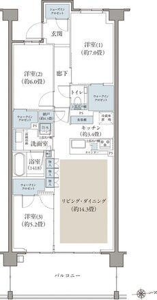 リビオ目黒三丁目 間取り E2 TYPE