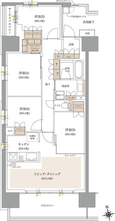 グレーシア武蔵野東村山 間取り C1 type