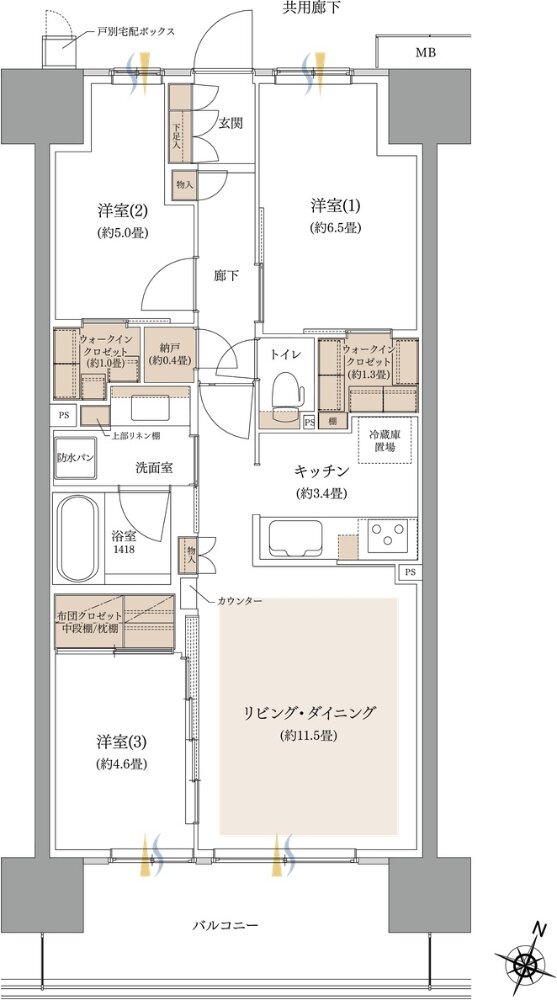 グレーシア武蔵野東村山 間取り D7 type