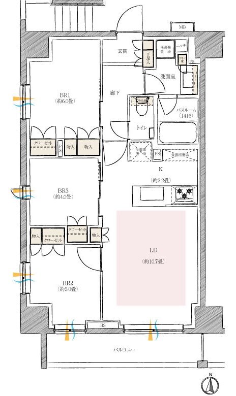 イノバス錦糸町 間取り A2タイプ