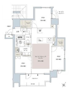 ラ・アトレレジデンス平尾 間取り B type