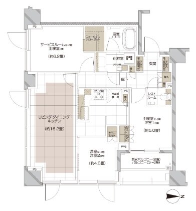 ディアナコート旗の台 間取り B TYPE