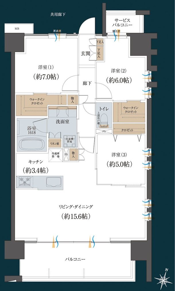 レーベン福山 ONE MAJESTY 間取り A type