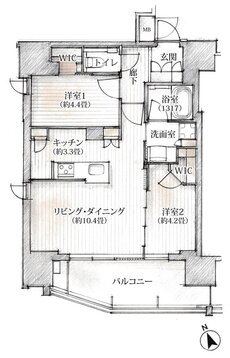 ザ・レジデンス上八丁堀 間取り Dタイプ