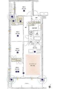 プレシス一之江ザ・コート 間取り B1タイプ