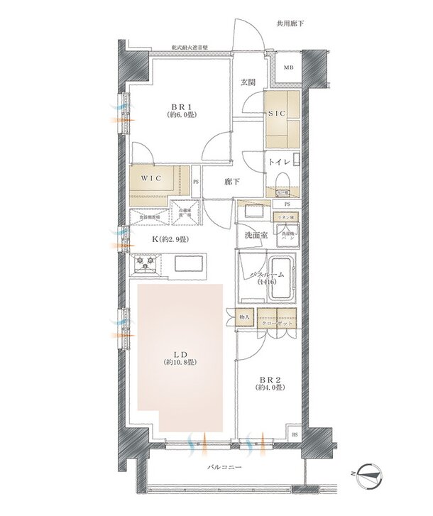 イノバス東高円寺 間取り A1タイプ
