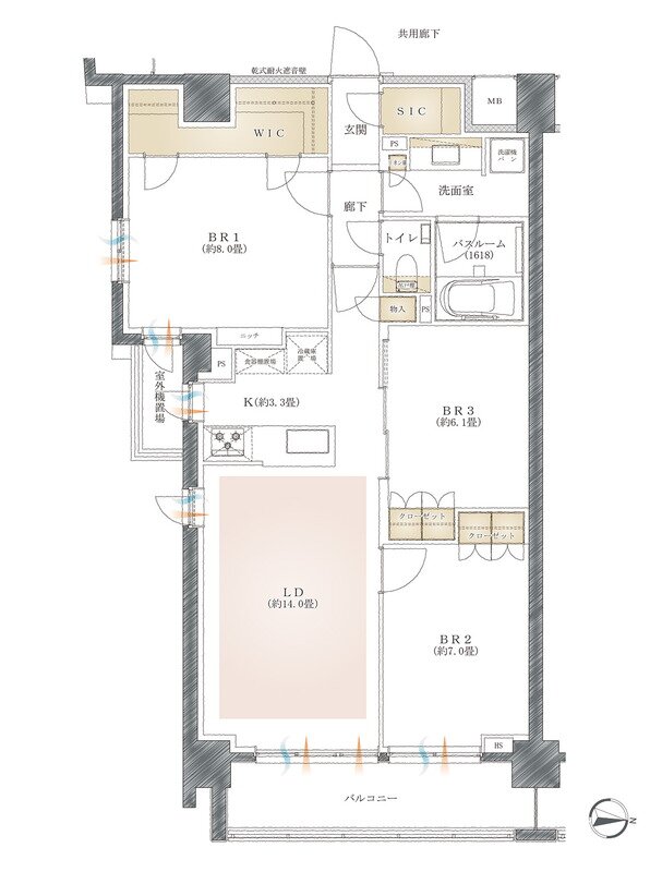 イノバス東高円寺 間取り G1タイプ